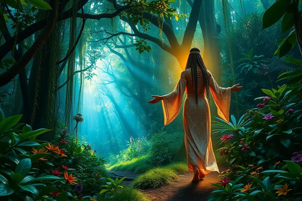Imagem de conexão espiritual com a Umbanda.