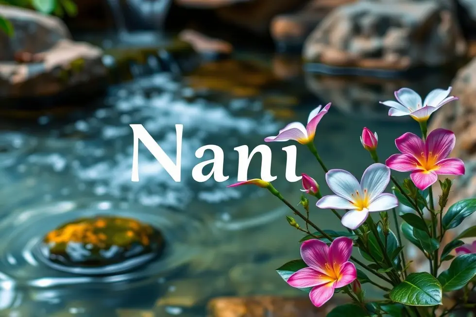 Imagem de Nanã com elementos naturais simbolizando vida e espiritualidade.